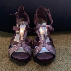 Purple heels with a splash of sparkle